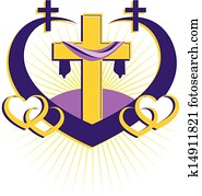 cross with robe cross with robe