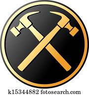 crossed hammer symbol crossed hammer symbol