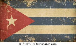 Cuban Aged Flat Flag Cuban Aged Flat Flag