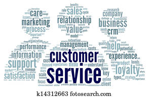 Customer service concept in word cloud Customer service concept in word cloud