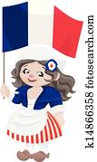 cute cartoon girl in sans culottes costume cute cartoon girl in sans culottes costume
