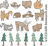 Cute Forest Animals Cute Forest Animals