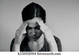 deprimido, mujer