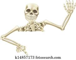 dia das bruxas, esqueleto, apontar