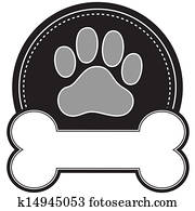 Dog Bone and Paw Dog Bone and Paw