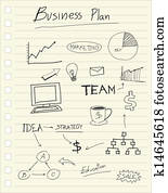 drawing business plan concept