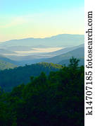 early morning on blue ridge parkway