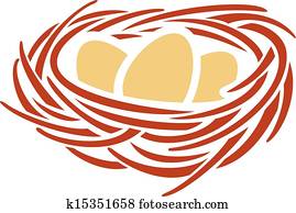 eggs and nest eggs and nest