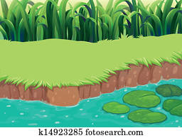 ein, bild, von, a, teich ein, bild, von, a, teich