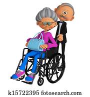 elderly woman sitting in the wheelchair 3d elderly woman sitting in the wheelchair 3d