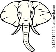 elephant head (african elephant) elephant head (african elephant)