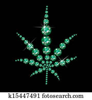 Emerald Marijuana Leaf Emerald Marijuana Leaf