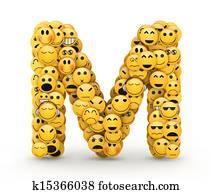 Emoticons letter M Emoticons letter M
