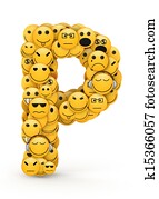Emoticons letter P Emoticons letter P