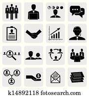 escritório, icons(signs), de, pessoas, &, conceitos, para, business-, vetorial, gr