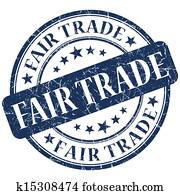 FAIR TRADE Blue stamp FAIR TRADE Blue stamp