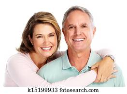 feliz, pareja mayor, en, love.