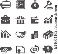 Financial icons set. Financial icons set.