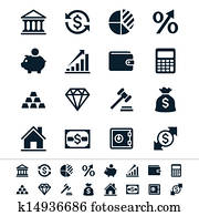 Financial investment icons Financial investment icons