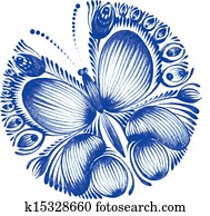 Floral circle Clipart | k15137082 | Fotosearch