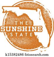 Florida Sunshine State Stamp Florida Sunshine State Stamp