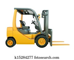 Forklift truck isolated Forklift truck isolated