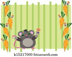 Frame of Mouse with Carrots
