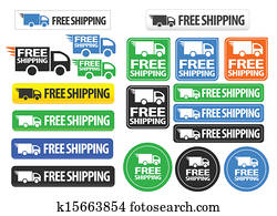 Free Shipping icons and buttons Free Shipping icons and buttons