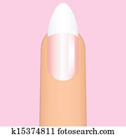 french manicure on sharp nail french manicure on sharp nail