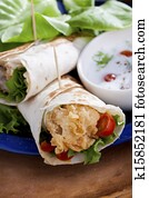 Fried chicken tortillas