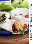 Fried chicken tortillas