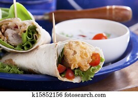 Fried chicken tortillas