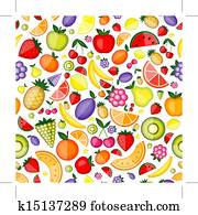Fruits seamless pattern for your design Fruits seamless pattern for your design