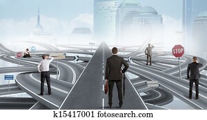 fácil, solução, de, um, homem negócios