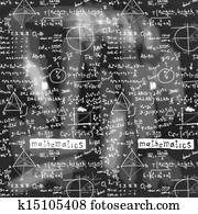 garabato, matemáticas, pizarra, seamless