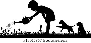 Gardening girl Gardening girl