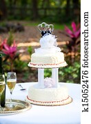 Gay Wedding Cake in Garden