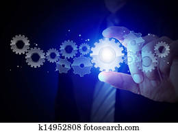 Gear with success concept Gear with success concept