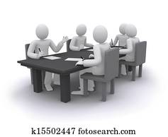 geschäftsmenschen, arbeitende, sitzen tisch