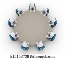 geschäftsmänner, ar, in, a, versammlung, ungefähr, a, tisch