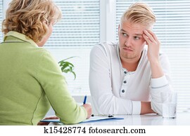 gespräch, mit, a, therapeut