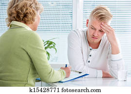 gespräch, mit, a, therapeut