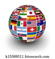 globo, internacional, mundo, bandeiras