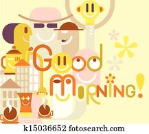 Good Morning Clip Art Vectors | Our Top 1000+ Good Morning EPS Images