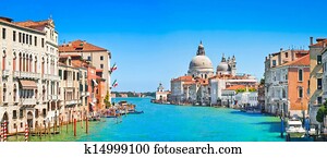 grande canal, em, veneza, itália