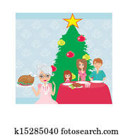 grandmother serving her family roast turkey grandmother serving her family roast turkey