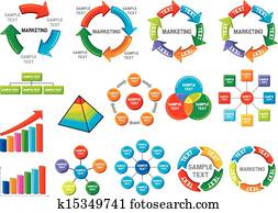 Graphic business diagram collection