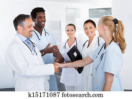 Group Of Happy Multiracial Doctors