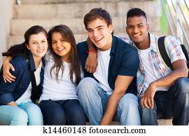 group of high school students