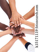 Group Of People Stacking Hands Together Group Of People Stacking Hands Together